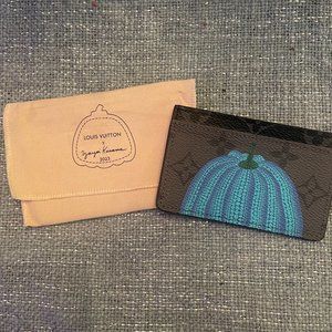 NEW RARE Louis Vuitton Yayoi Kusama Pumpkin Card Holder LVxYK, LIMTED EDITION!